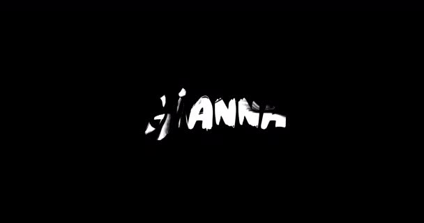 Gianna Women Name Grunge Los Overgangseffect Van Geanimeerde Vetgedrukte Teksttypografie — Stockvideo