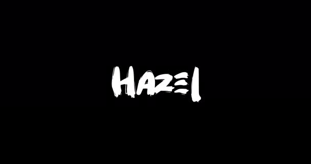 Hazel Nome Feminino Grunge Digital Efeito Transição Texto Negrito Tipografia — Vídeo de Stock