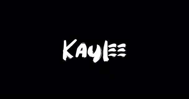 Kaylee Vrouwelijke Naam Digitale Grunge Overgang Effect Van Vet Tekst — Stockvideo