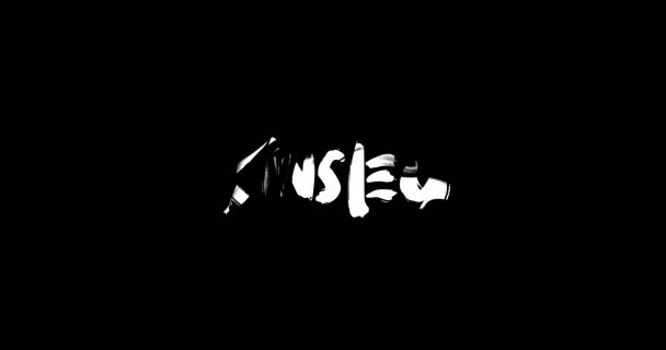 Siyah Arkaplanda Kalın Metin Tipografi Animasyonunun Dijital Grunge Geçiş Efektinde — Stok video