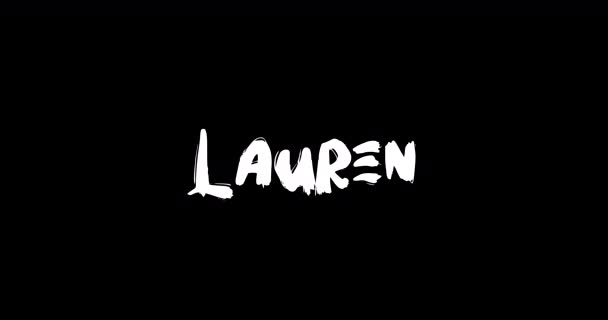 Lauren Imię Nazwisko Cyfrowym Grunge Transition Efekt Pogrubionego Tekstu Animacja — Wideo stockowe
