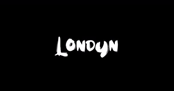 Londyn Nom Féminin Dans Digital Grunge Transition Effet Gras Texte — Video