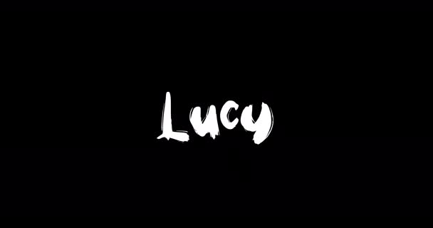 Jestem Lucy Imię Nazwisko Kobiety Cyfrowym Grunge Transition Effect Bold — Wideo stockowe