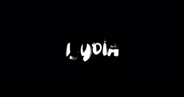 Imię Nazwisko Lydia Cyfrowym Grunge Transition Effect Bold Text Typography — Wideo stockowe