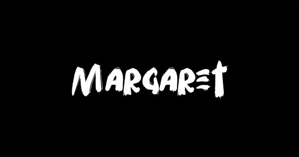 Margaret Imię Nazwisko Cyfrowym Grunge Transition Efekt Pogrubionego Tekstu Animacja — Wideo stockowe