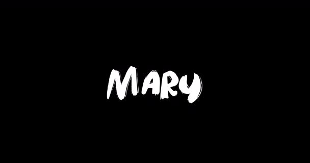 Imię Nazwisko Mary Cyfrowym Grunge Transition Effect Bold Text Typography — Wideo stockowe