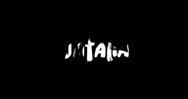 Natalia Female Name Digital Grunge Transition Effect Bold Text Typography — Vídeo de Stock