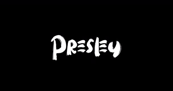 Presley Female Name Digital Grunge Transition Effect Bold Text Typography — Vídeo de Stock