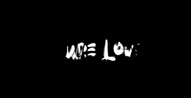 Pure Love Love Cita Grunge Efecto Transición Tipografía Texto Animación — Vídeo de stock