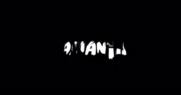 Samantha Female Name Digital Grunge Transition Effect Bold Text Typography — Vídeo de Stock