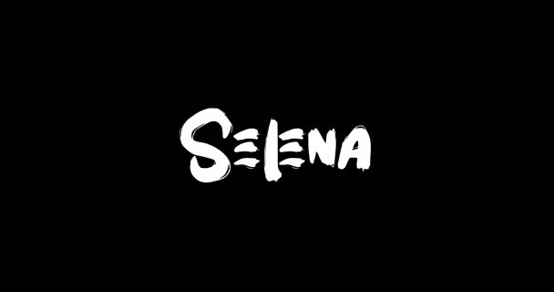 Selena Imię Nazwisko Cyfrowym Grunge Transition Efekt Pogrubionego Tekstu Animacja — Wideo stockowe