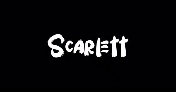 Scarlett Γυναικείο Όνομα Στην Ψηφιακή Grunge Transition Effect Της Τολμηρής — Αρχείο Βίντεο