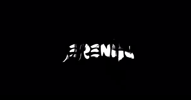 Serenidad Nombre Femenino Grunge Digital Efecto Transición Tipografía Texto Negrita — Vídeo de stock