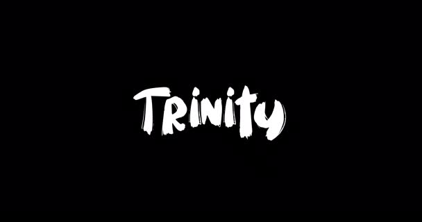 Trinity Female Name Digital Grunge Transition Effet Gras Texte Typographie — Video