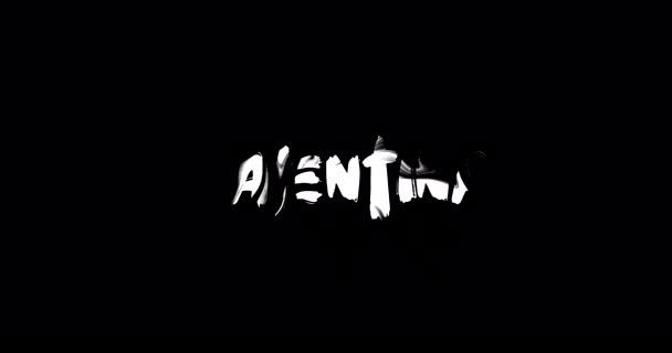 Valentina Female Name Digital Grunge Transition Effect Bold Text Typography — Vídeo de Stock