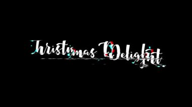 Arıza Efektinin Animasyon Arkaplanı El Yazısı Tipografisi Noel Keyfi Alıntısı