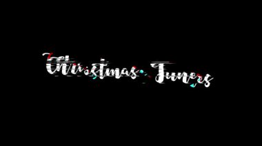 Arıza Efektinin Animasyon Arkaplanı El Yazısı Tipografisi Noel Alıntıları