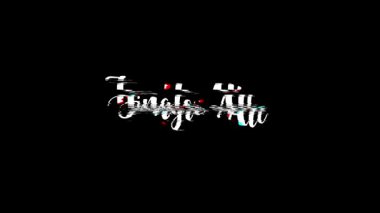 Arıza Efektinin Animasyon Arkaplanı El Yazısı Tipografisi Noel Alıntıları Tüm Jingle