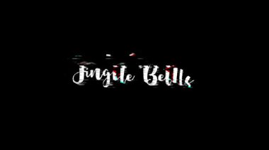 Arıza Efektinin Animasyon Arkaplanı El Yazısı Tipografisi Noel Jingle Çanları