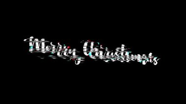 Arıza Efekti Animasyon Arkaplan Efekti El Yazısı Tipografisi Noel Alıntısı Mutlu Noeller