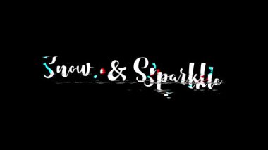 Kar & Parıltısı Noel Alıntısı Animasyon Stili El Yazması Metin Kaynağı Siyah Arkaplan Efekti