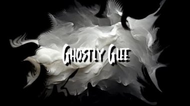 Cadılar Bayramı Hayaletli Glee 'den bir alıntı. Hareket Üzerine Animasyon Metni Harfi Grafik Grunge Arkaplanı