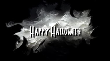 Cadılar Bayramı 'nız kutlu olsun. Animasyon Metin Harfleri Hareketli Grafik Grunge Arkaplanı