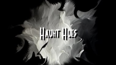 Haunt Hues Mutlu Cadılar Bayramı Dilimi Grunge Dumanlı Arkaplanda Animasyon Metin Tipografisi