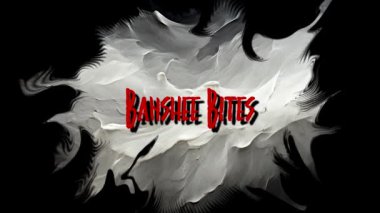 Banshee Mutlu Cadılar Bayramı Deyimini Isırdı Grunge Dumanlı Arkaplanda Animasyon Metni Tipografisi