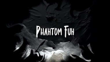 Fantom Fun. Mutlu Cadılar Bayramı Deyimi Grunge Dumanlı Arkaplanda Animasyon Metin Tipografisi