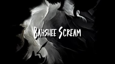  Banshee Mutlu Cadılar Bayramı Dilimi Grunge Dumanlı Arkaplanda Animasyon Metin Tipografisi
