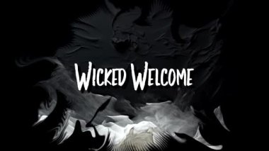 Çok hoş geldiniz. Mutlu Cadılar Bayramı Deyimi Grunge Dumanlı Arkaplanda Animasyon Metin Tipografisi