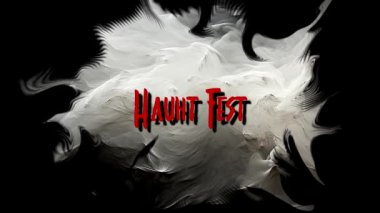 Haunt Fest Cadılar Bayramı Animasyon Metni Harfleri Hareketli Grafiksel Grunge Arkaplanı
