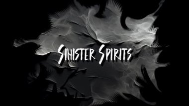 Uğursuz Ruhlar. Cadılar Bayramı Animasyon Metni Harfleri Hareketli Grafik Grunge Arkaplanı