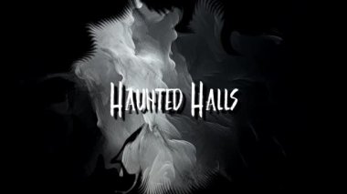 Perili Salonlar Cadılar Bayramı Animasyon Metinleri Hareketli Grafik Arkaplanı Harfleri