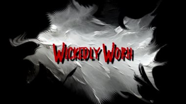 Wickedly Giyilmiş Cadılar Bayramı Animasyon Metin Harfleri Hareketli Grafiksel Grunge Arkaplanı