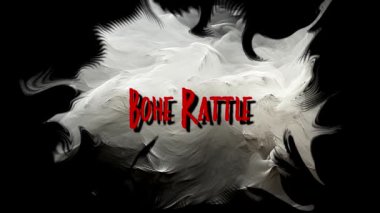 Kemik Takırtısı Mutlu Cadılar Bayramı Deyimi Grunge Dumanlı Arkaplanda Metin Tipografisi