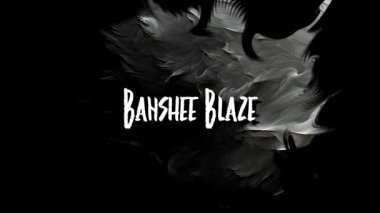 Banshee Blaze Mutlu Cadılar Bayramı Deyimi Grunge Dumanlı Arkaplanda Animasyon Metni Tipografisi