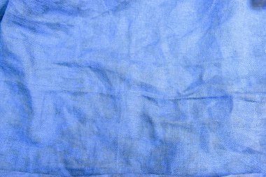 Mavi keten gömlekli kumaş desenli arkaplanı kapat 