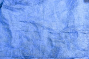 Mavi keten gömlekli kumaş desenli arkaplanı kapat 