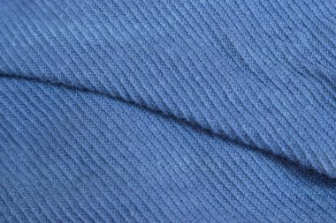 Katlanmış Mavi Denim Gömlek Kumaş Doku Kapat Arkaplanı 