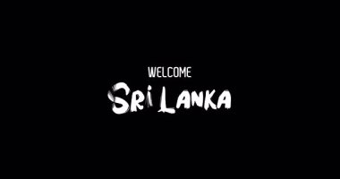 Hoşgeldiniz Sri Lanka Ülke Adı Cesur Metin Animasyon Efekti Grunge Geçişi Siyah Arkaplan