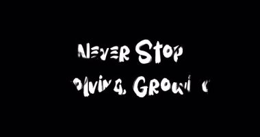 Evrim asla durmaz, gelişir. Cesur Metin Tipografisi Grunge Geçiş Animasyon Efekti Siyah Arkaplan