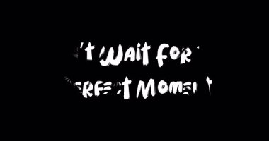 Mükemmel Anı Bekleme Cesur Metin Tipografi Grunge Geçiş Animasyon Efekti Siyah Arkaplan Efekti