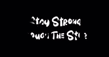 Fırtına Boyunca Güçlü Kalın Metin Tipografi Grunge Geçiş Animasyon Efekti Kara Arkaplan Efekti