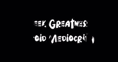 Büyüklüğü ara, sıradanlıktan uzak dur. Cesur Metin Tipografisi Grunge Geçiş Animasyon Efekti Siyah Arkaplan
