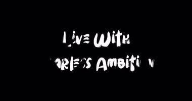 Korkusuz Hırsla Canlı Metin Tipografi Grunge Geçiş Animasyon Efekti Siyah Arkaplan Efekti