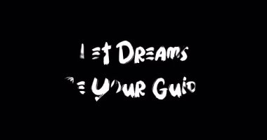 Rüyalar Kılavuzunuz Olsun Metin Tipografi Grunge Geçiş Animasyon Efekti Siyah Arkaplan Efekti