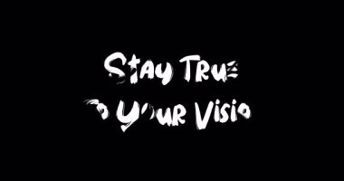 Vizyonunuza Doğru Kalın Metin Tipografi Grunge Geçiş Animasyon Efekti Siyah Arkaplan Efekti