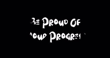 Grunge Geçiş Efekti Animasyon Metin Tipografisi İlerlemenizle gurur duyun